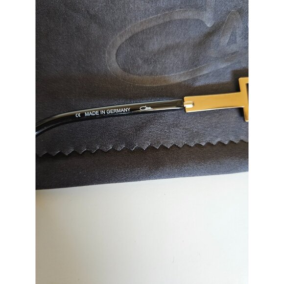 Cazal Legends 677 001 Sunglasses Men's Black/Gold/Grey Gradient Square Shape - Picture 6 of 13